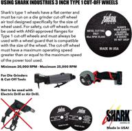 🦈 shark industries pn-26-6m die grinder cut-off wheel set with 12431 mandrel and 3-inch x 1/32" x 3/8” shark type-1 double-reinforced thin wheels, 54 grit, maximum rpm 25,000 (includes 6 cutting discs and 1 mandrel) logo