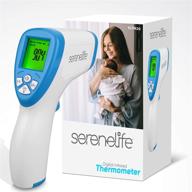 🌡️ infrared digital forehead thermometer: non-contact, accurate instant readings for adults and kids with fever alarm, memory recall, and 3-in-1 lcd display logo