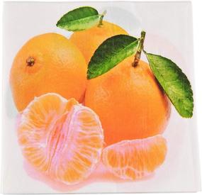 img 4 attached to HOME-X Orange Citrus Paper Napkins, Square Disposable Party Napkins, 48 Pack – 6.5&#34; x 6.5&#34; Dimensions