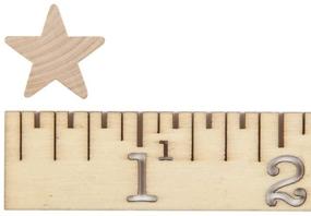 img 1 attached to 🌟 Wood Star ¾”: Small Natural Unfinished Wooden Star Cutouts (3/4 Inch) - Bulk Pack of 100