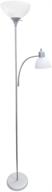 💡 silver floor lamp with reading light - simple designs home lf2000-slv логотип