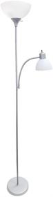 img 4 attached to 💡 Silver Floor Lamp with Reading Light - Simple Designs Home LF2000-SLV