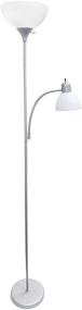 img 2 attached to 💡 Silver Floor Lamp with Reading Light - Simple Designs Home LF2000-SLV
