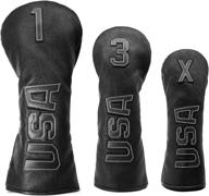 🏌️ golf driver head covers - golf fairway cover - golf wood headcovers usa - rescue black cool thick synthetic leather - well-made for taylormade, titleist, callaway logo