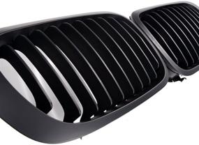 img 4 attached to Set Compatible With 1999-2002 E46 2-Door Pre-Facelift Front Kidney Grille Grill Matte Black
