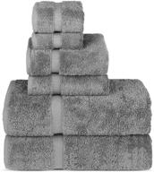🛀 chakir turkish linens 6-piece luxury spa and hotel quality towel set (gray) logo