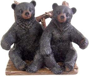 img 1 attached to 🐻 Enhance Your Table with the Decorative Side by Side Black Bear Salt and Pepper Shaker Napkin Holder - Shakers Included!