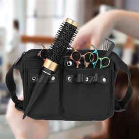 img 1 attached to 💇 Anself Hair Stylist Waist Bag: Salon Pouch for Clippers, Combs, and Makeup Tools – Ideal for Barbering and Hair Cutting