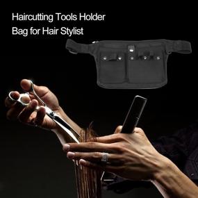 img 3 attached to 💇 Anself Hair Stylist Waist Bag: Salon Pouch for Clippers, Combs, and Makeup Tools – Ideal for Barbering and Hair Cutting