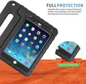 img 3 attached to 🔒 HDE iPad Mini 5 and 4 Case for Kids - Shockproof Handle Stand with Built-in Screen Protector, Apple Pencil Holder - Compatible with iPad Mini 5th and 4th Generation Tablets