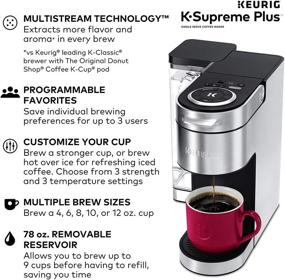 img 3 attached to Улучшенный опыт заваривания: кофеварка Keurig K-Supreme Plus с технологией MultiStream, съемный резервуар объемом 78 унций и программируемыми настройками