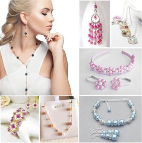 img 2 attached to 📿 1680PCS Round Colorful Pearl Beads: Perfect for Jewelry Making – Earrings, Necklaces, Bracelets, DIY Crafts