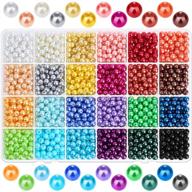 📿 1680pcs round colorful pearl beads: perfect for jewelry making – earrings, necklaces, bracelets, diy crafts logo