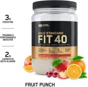 img 3 attached to 🍎 Optimum Nutrition Gold Standard FIT 40 Fruit Punch PreWorkout Booster, 11.3 Oz