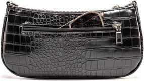img 1 attached to Shoulder Classic Crocodile Closure Handbag