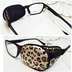 img 3 attached to 👁️ Advanced Visual Acuity Recovery Silk Eye Cover: Training Lazy Eye Patches for Amblyopia & Strabismus Correction - Kid/Adult (Brown Leopard)