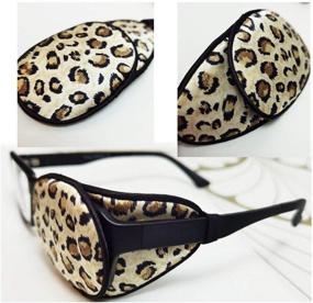 img 2 attached to 👁️ Advanced Visual Acuity Recovery Silk Eye Cover: Training Lazy Eye Patches for Amblyopia & Strabismus Correction - Kid/Adult (Brown Leopard)