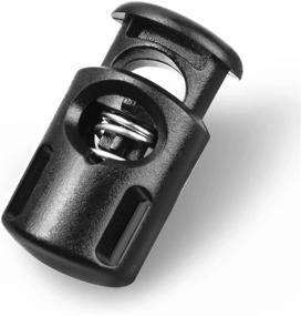 img 4 attached to 🔒 DYZD Plastic Cord Locks, Multi-Colour (50PCS, Black), with End Spring Stop Toggle Stoppers