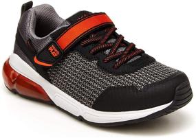 img 4 attached to Stride Rite Radiant Bounce Sneaker for Boys - Grey/Black, Size 9.5 Wide Toddler