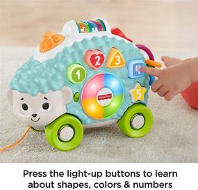 img 1 attached to 🦔 Fisher-Price Linkimals Happy Shapes Hedgehog: Interactive Educational Toy with Music and Lights - For Babies 9 Months & Up