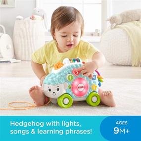 img 2 attached to 🦔 Fisher-Price Linkimals Happy Shapes Hedgehog: Interactive Educational Toy with Music and Lights - For Babies 9 Months & Up