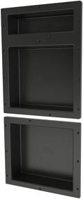 img 4 attached to 🛁 Black Tile Redi USA RNT1620DU-14 Niche Shower Shelf, 16 Inches Wide x 34 Inches High