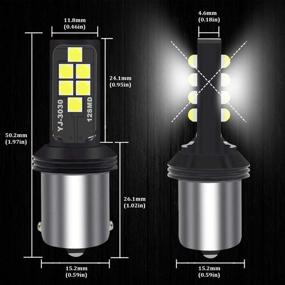 img 3 attached to 🔆 Осветительная продукция SOCAL-LED 1156 BA15s с передовыми светодиодами Advanced 3030 SMD цвета янтарной желтой для яркой и красочной световой сигнализации поворотов, заднего стоп-сигнала и парковочного света - набор из 2-х ламп