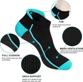 img 3 attached to Chalier Women's Ankle Socks - 6 Pairs, Perfect for Cycling, Running & Athletics - Cushioned Comfort