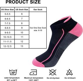 img 2 attached to Chalier Women's Ankle Socks - 6 Pairs, Perfect for Cycling, Running & Athletics - Cushioned Comfort