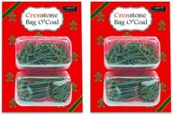 🎄 500 green christmas ornament hooks hangers bulk pack - ideal for crafts, tree decoration, and christmas crafting supplies логотип