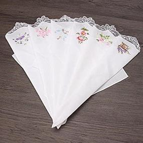 img 3 attached to 🦋 Exquisite Vintage Handkerchief: Embroidered Butterfly Designs - Assorted Styles