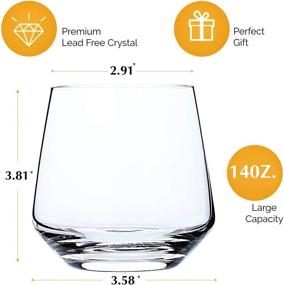 img 3 attached to 🥃 Premium Fashioned Whiskey Glasses, Set of 2, 14 Oz