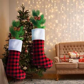 img 1 attached to Christmas Stocking Buffalo Holiday Decoration
