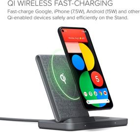 img 3 attached to 🔌 iOttie iON Wireless Duo 15W Stand + 5W Pad Qi-Certified Charger 10W Compatible with Made for Google/ Certified by Google, Google Pixel, Pixel Buds, Includes Power Cable & Adapter, Dark Grey