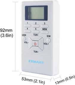 img 3 attached to 📻 EXMAX E108 Mini Wireless FM Radio Receiver with DSP Stereo, LCD Clock and Earbuds - White