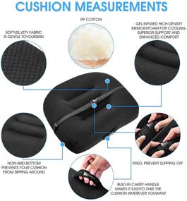 img 1 attached to Driving Seat Cushion - Car Booster Pad for Improved Height & Comfort, Alleviates Fatigue in Dwarf Drivers' Hip (Tailbone) & Lower Back, Ideal for Trucks, Cars, SUVs, Office Chairs, Wheelchairs, and More!