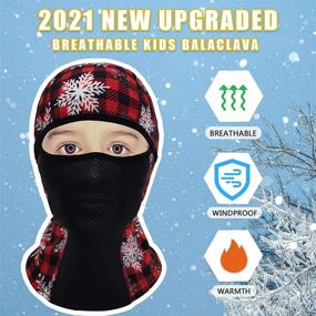 img 3 attached to Stay Warm and Comfortable with Boys' Breathable Balaclava Fleece Winter Accessories