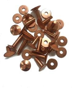 img 3 attached to Copper Rivets Burrs: 8 Inch Rust Proof for Durable and Stylish Crafting