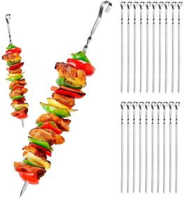 img 4 attached to Homyhoo Pack Kabob Skewers Grilling