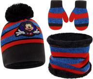 🧣 mickey mouse toddler scarf mitten set - boys' cold weather accessories logo