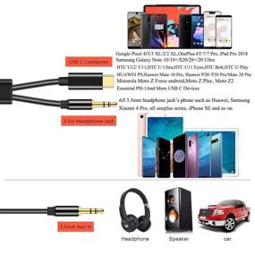 img 1 attached to 🎧 Премиум Aproo 2-в-1 USB C к 3.5 мм аудио кабель для Google Pixel, Galaxy Note, OnePlus, iPad, MacBook Pro, Moto, Xiaomi и других (1,2 м)