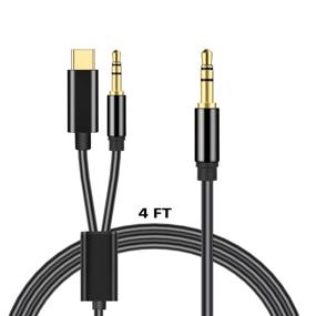 img 4 attached to 🎧 Премиум Aproo 2-в-1 USB C к 3.5 мм аудио кабель для Google Pixel, Galaxy Note, OnePlus, iPad, MacBook Pro, Moto, Xiaomi и других (1,2 м)