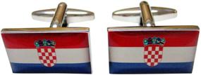 img 2 attached to Kiola Designs Croatia Flag Cufflinks