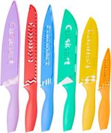 🔪 cuisinart c55-12pr1 12-piece colorful knife set with blade guards: enhance your kitchen with multicolored precision logo