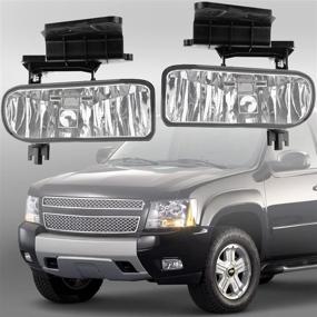 img 3 attached to RP Remarkable Power FL7076: Clear Bumper Fog Lights Pair for 99-02 Silverado, 00-06 Suburban/Tahoe