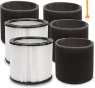 🔍 aoydr filter replacement 90304 90350 90333 for shop-vac 5 gallon vacuums - 2 filters + 4 foam: enhanced cleaning efficiency логотип