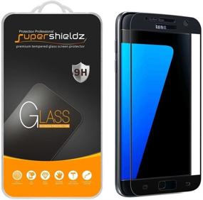 img 4 attached to 💎 Премиум (2 шт) Стеклянный защитный экран Supershieldz черного цвета для Samsung Galaxy S7 - полное покрытие, антицарапин, без пузырей +