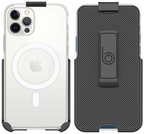 img 2 attached to 📱 BELTRON Belt Clip Holster for Apple Clear Case with MagSafe for iPhone 12/12 Pro – Includes Built-in Kickstand (Holster Only, Case NOT Included)