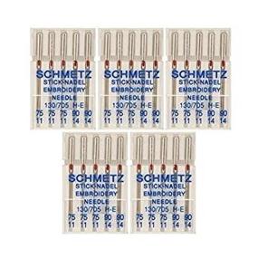 img 3 attached to 🧵 25 Pack of Assorted Schmetz Embroidery Sewing Machine Needles 130/705H H-E - Sizes 75/11 & 90/14 (Enhanced Version)