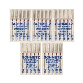 img 2 attached to 🧵 25 Pack of Assorted Schmetz Embroidery Sewing Machine Needles 130/705H H-E - Sizes 75/11 & 90/14 (Enhanced Version)